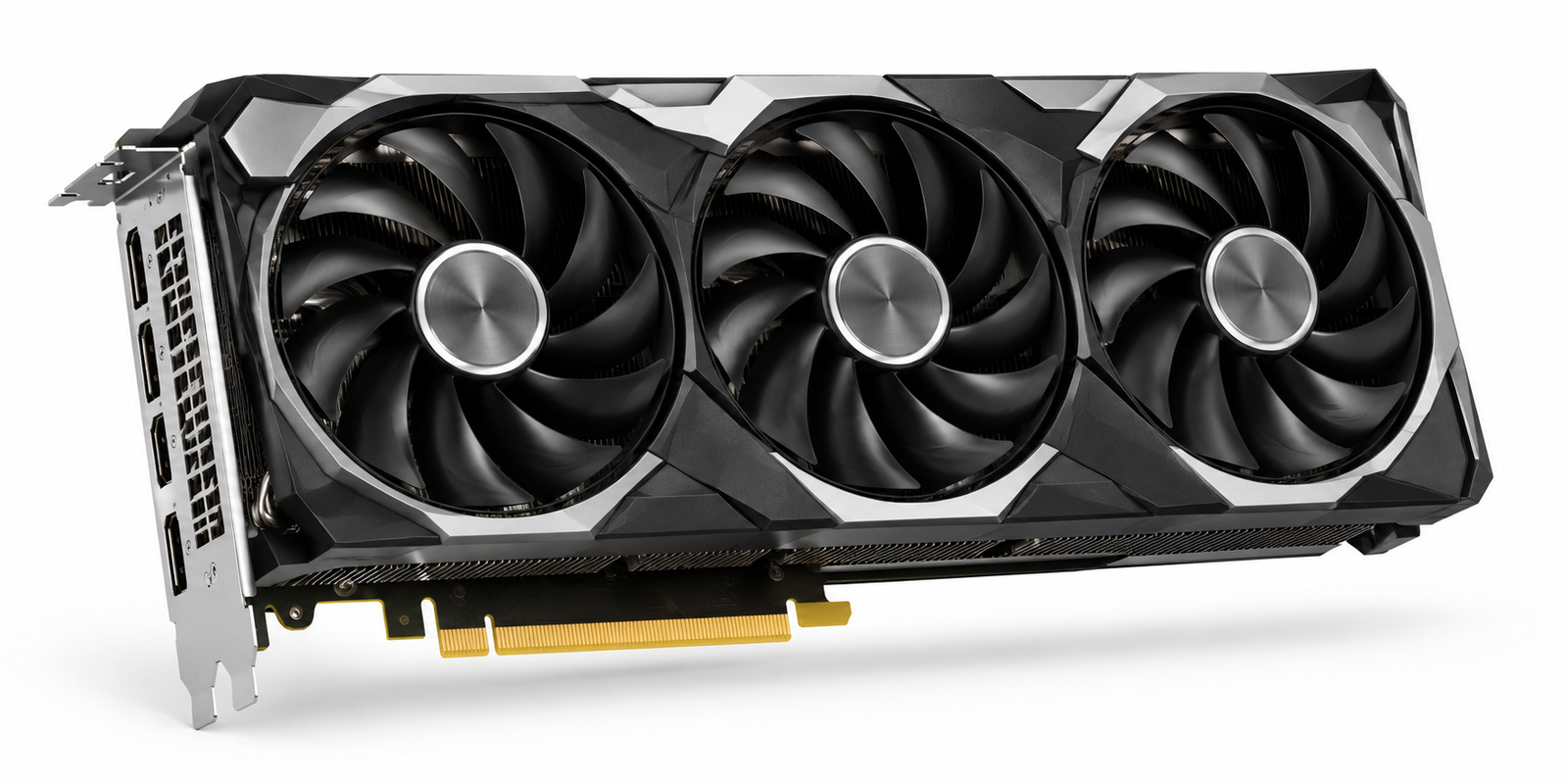 Triple-fan desktop graphics card